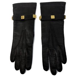 Loewe-Brown Loewe gloves-Golden,Dark brown