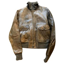 Mac Douglas-Leather coat-Brown