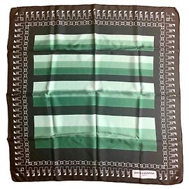 Paco Rabanne Bufandas de seda Negro Verde