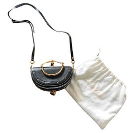 Chloé Nile Minaudière Black Leather Handbag Black
