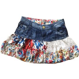 Desigual Saias Branco Vermelho Azul