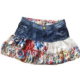 Desigual Jupes Blanc Rouge Bleu