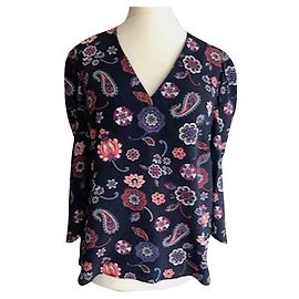 Claudie Pierlot Blusa de seda estampada Multicolor
