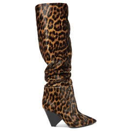Saint Laurent-Saint Laurent boots-Leopard print