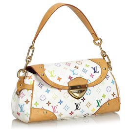 Louis Vuitton-Louis Vuitton White Monogram Multicolore Beverly MM-White,Multiple colors