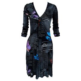 John Galliano Kleider Schwarz