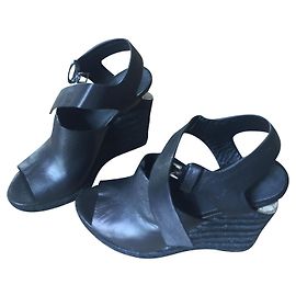 Espadrillas Alexander Wang in pelle nera 36 Nero