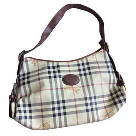 Bolsa Burberry Bege Bordeaux Castanho claro