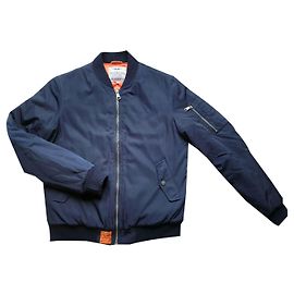 Autre Marque Original BOMBERS Zipped Jacket Navy Blue Polyester XL Navy blue
