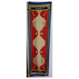 Pierre Balmain Silk scarf Red Blue Golden