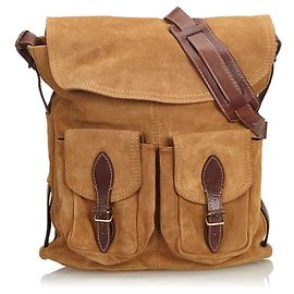 Sac bandoulière en daim brun Balenciaga Marron Marron clair Marron foncé