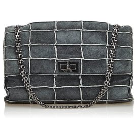 Chanel-Chanel Gris Réédition Patchwork Bag Flap Bag-Autre,Gris