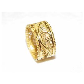 Autre Marque Goldring 18k mit Wasserzeichen versehen Golden