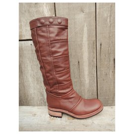 Free Lance-Free Lance Biker Model Boots 4 Piece Boot condition New-Brown