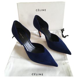 Céline-Pompa d'Orsay-Blu navy