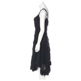 Diane Von Furstenberg-DvF Nelly asymmetric silk dress-Black