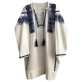 Isabel Marant-Dresses-White,Blue