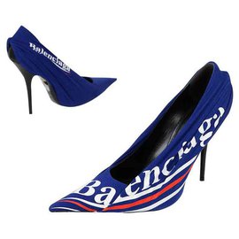 Balenciaga-BALENCIAGA DECOLLETE PRINTED 12 CM HEELS NEW-Blue