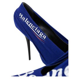 Balenciaga-BALENCIAGA DECOLLETE PRINTED 12 CM HEELS NEW-Blue