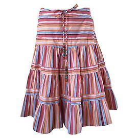 Jupe Tommy Hilfiger en coton multicolore Rose Blanc Rouge Bleu Jaune