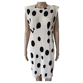 Robe Zara en polyester noir et blanc M Noir Blanc