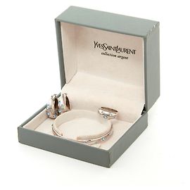 Yves Saint Laurent COLECCIÓN DE PLATA CONJUNTO COMPLETO Plata