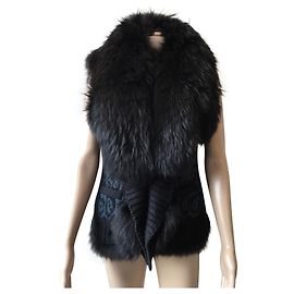 Roberto Cavalli Gilet di pelliccia Blu