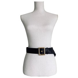 Karl Lagerfeld-Vintage Karl Lagerfeld Leather Belt-Black