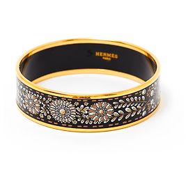Hermès E-MAIL GRANDE OURO PRETO S Preto Branco Dourado