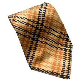 Nina Ricci Abstract Print Silk Tie Brown Brown