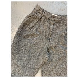 Valentino-Pantalons, leggings-Gris anthracite