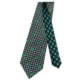 Gianni Versace-Cravates-Vert foncé