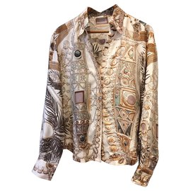 Hermès-Wrap blouse-Beige,Light brown