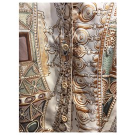 Hermès-Wrap blouse-Beige,Light brown