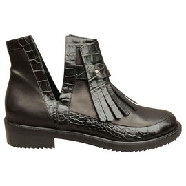 Aperlai-new Aperlai boots-Black