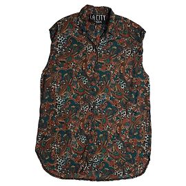 Autre Marque Camicia La City Paris in seta e viscosa XL Multicolore