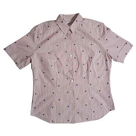 Camicia a righe Basler in cotone bianca rossa blu Bianco Rosso Blu