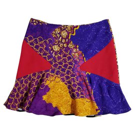 Saia multicolorida Peter Pilotto de viscose e elastano Multicor