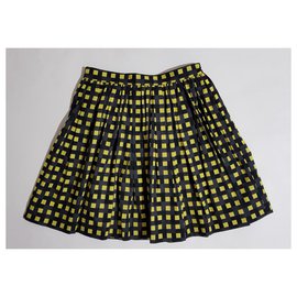 Msgm-Skirts-Black,Yellow