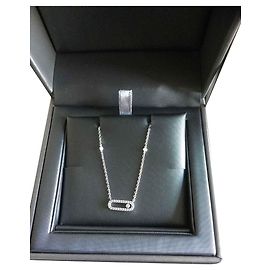 Collier Messika Move Uno or blanc Argenté