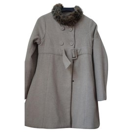 Kenzo-Girl Coats outerwear-Beige
