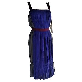 Philosophy Di Alberta Ferretti Robe à bords bruts Gris Violet