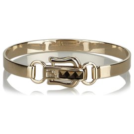 Fendi-Fendi Silver Metal Bangle-Black,Silvery