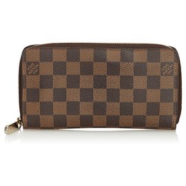 Louis Vuitton-Louis Vuitton Brown Damier Ebene Zippy Organizer Wallet-Brown
