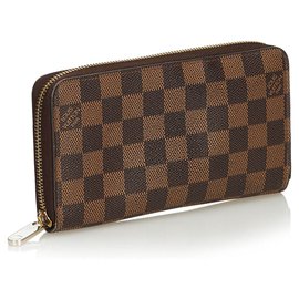 Louis Vuitton-Louis Vuitton Brown Damier Ebene Zippy Organizer Wallet-Brown