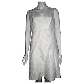 Comptoir Des Cotonniers Seidenmischkleid weiß Weiß