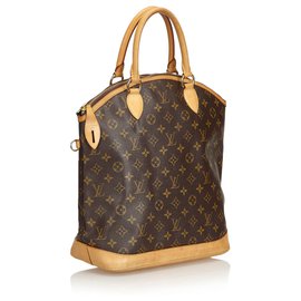 Louis Vuitton-Louis Vuitton Brown Monogram Lockit Vertical-Brown