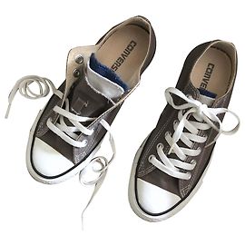 Converse grises  série limitée avec Languette de 3 couleurs T. 4,5 Blanc Gris