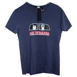 Karl Lagerfeld Voe com o t-shirt de Karl Azul marinho