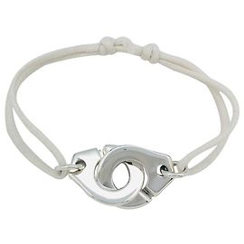 Pulseira Dinh Van, "Algemas R20", prata no cabo. Outro